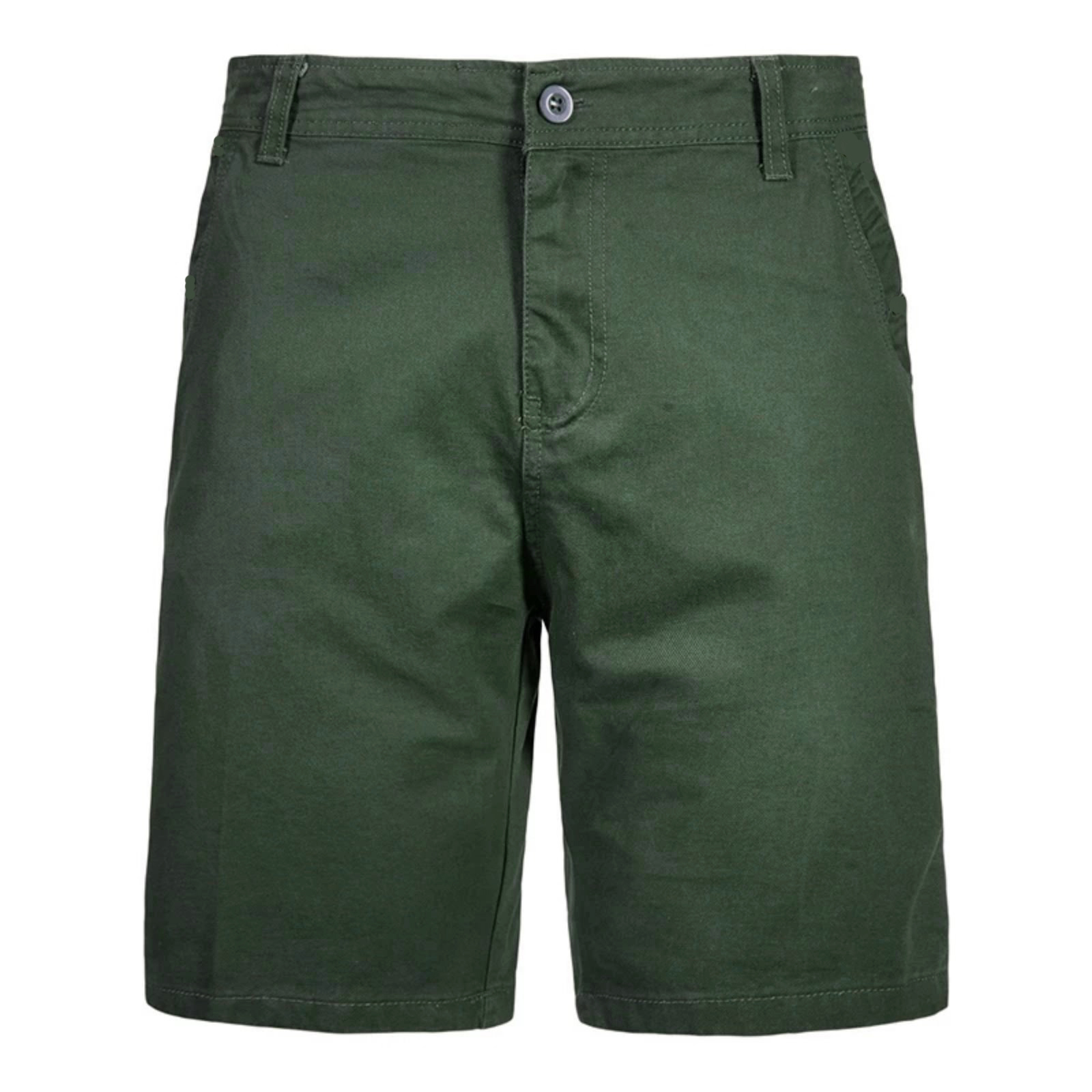 Men Cotton Office Formal Business Work Shorts Casual Half Pants Plain  Summer | eBay